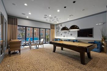 Pool table in clubhouse